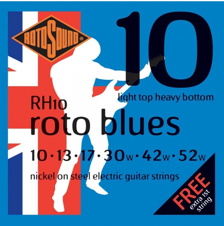 RH10 roto blues Nickel Light Top/Heavy Bottom 10 13 17 30 42 52 RH10 roto blues Nickel Light Top/Heavy Bottom 10 13 17 30 42 52