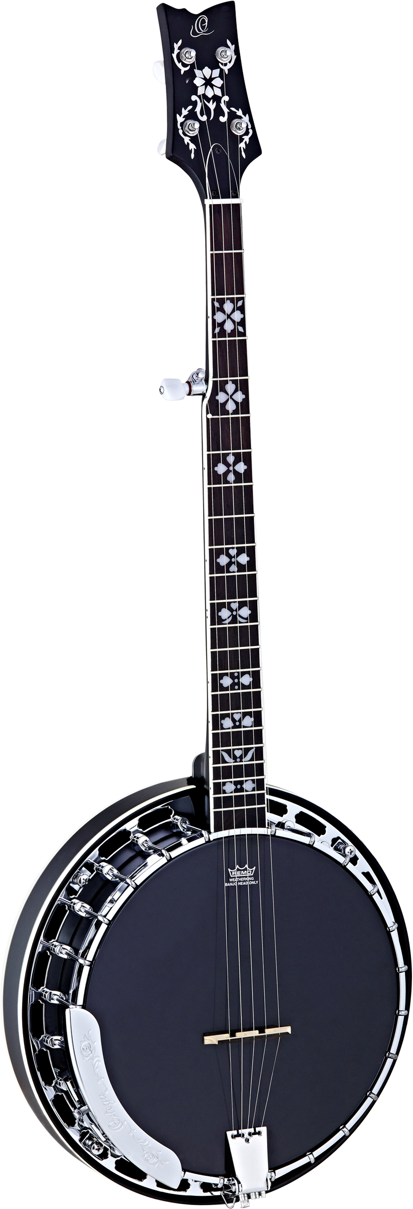 5 String Banjo semi satin black, incl. Bag