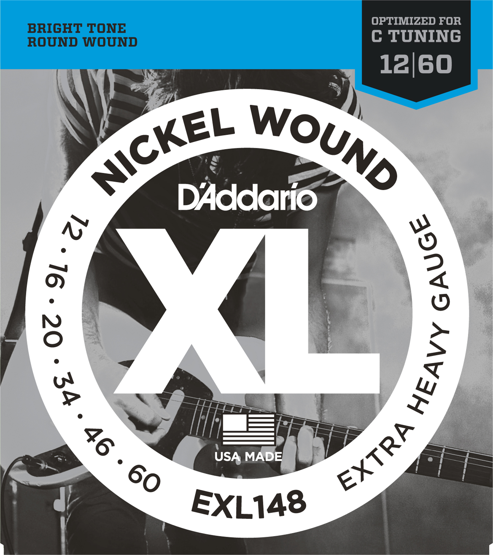 EXL148 Nickel Wound C Tuning Extra Heavey 012-060