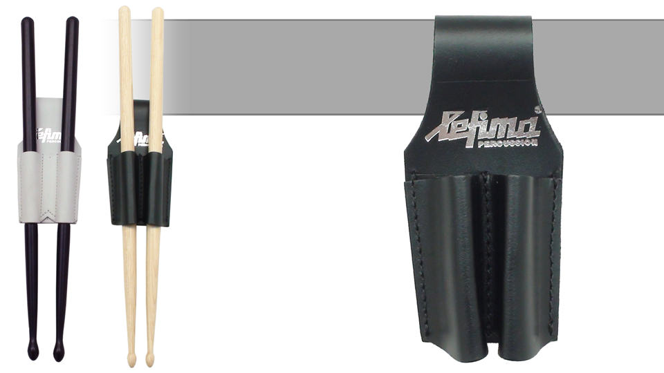 Stockhalter für Koppel, Leder schwarz